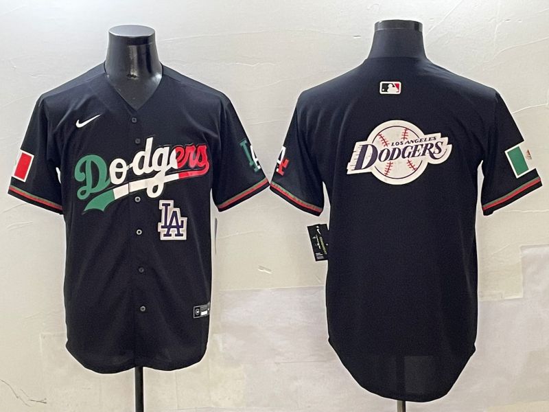 Men Los Angeles Dodgers Blank Black Mexico Second generation Nike 2025 MLB Jersey style 30->los angeles dodgers->MLB Jersey